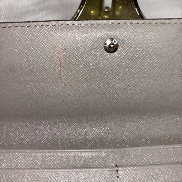 Michael Kors Two-Tone Wallet Saffiano Leather Gray Black - Picture 5 of 9